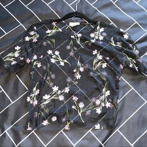 Sheer floral top
